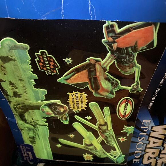Star Wars Episode 1 Illuminations Podrace Glow in the Dark Reusable Sticker - Picture 3 of 5